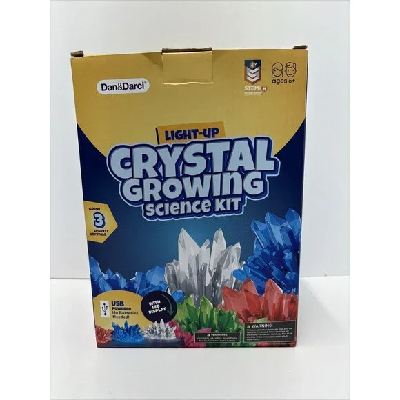Dan&Darci‎ Light up Crystal Growing Science Kit W/LED Display USB Powered