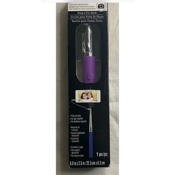 Selfie Stick‎ by Recollections Snap A Picture Photo Stick ~Purple~