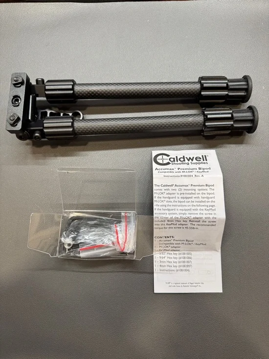 Caldwell Accumax Premium Carbon Fiber Bipod 9