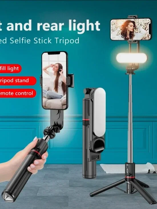 Selfie Stick Mini Tripod Photo Live with Fill Light Wireless Bluetooth Remote
