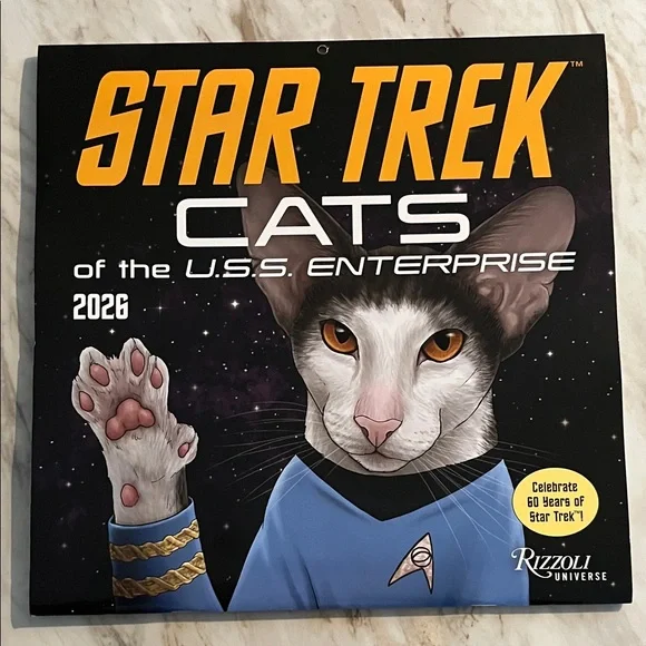 Star Trek Cats 2026 Wall Calendar