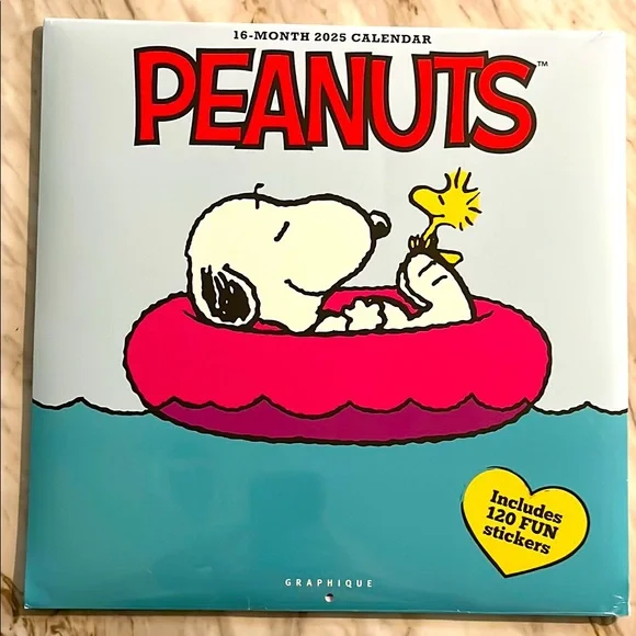 2025 Peanuts Snoopy Charlie Brown Calendar NWT