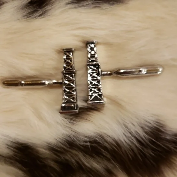 Oilwell Mens Cufflinks‎ Vintage @Landman