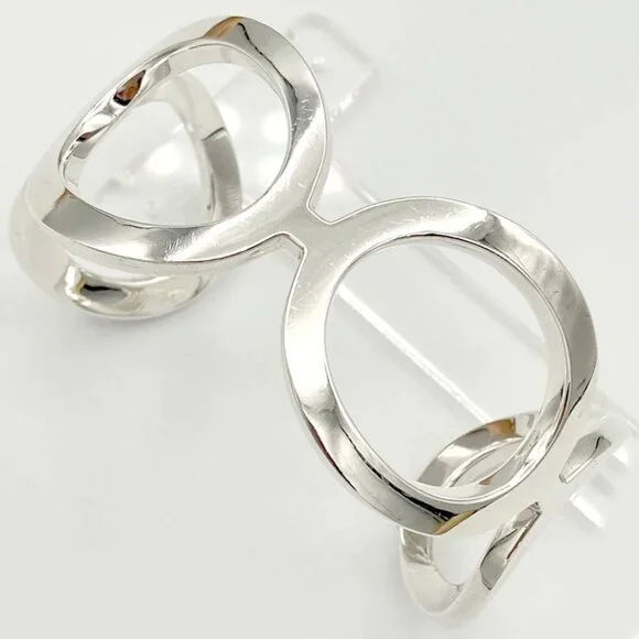 Tiffany & Co. Circle Link Cuff Bangle Bracelet 6.7