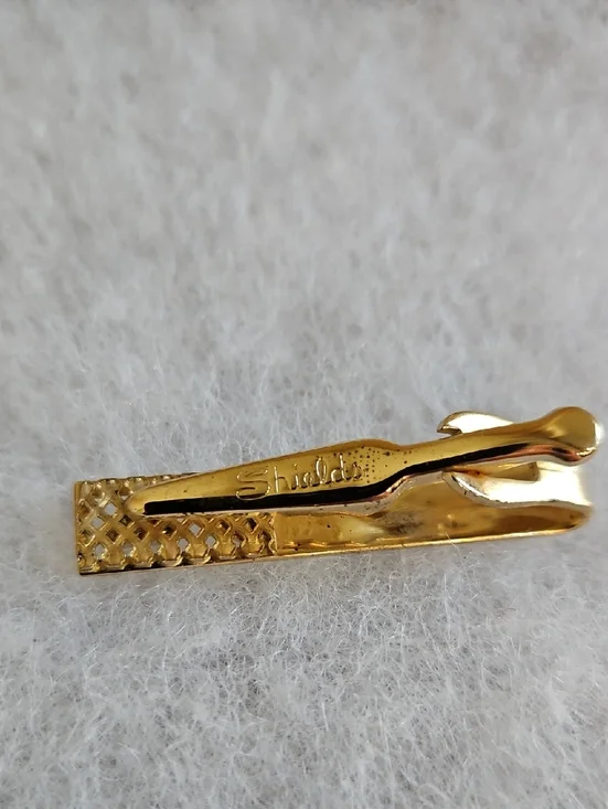 Shields Smokey Quartz Gold Tone Vintage Cufflinks And Tie Tack