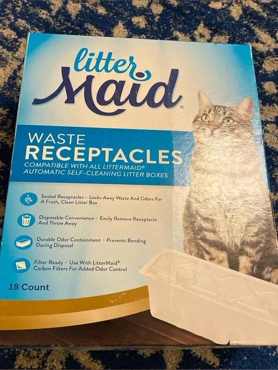 NEW LitterMaid Waste Receptacles Sealable Kitty Cat Litter Box 18 Count