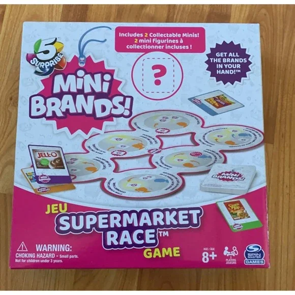 Mini Brands Supermarket Race Game Includes 2 Collectable minis