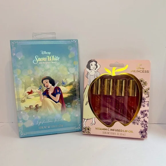 Disney Snow White Beauty Bundle | Eyeshadow Palette + Lip Oil Set