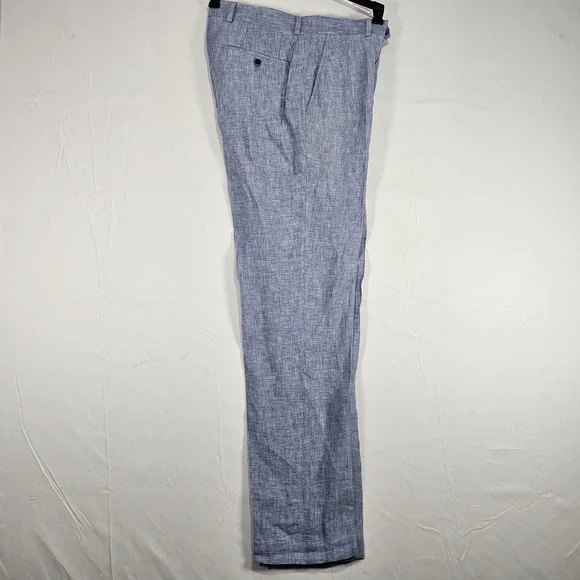 Bar III Men's Slim Fit 100% Linen Suit‎ Pants Blue 30W 32L New