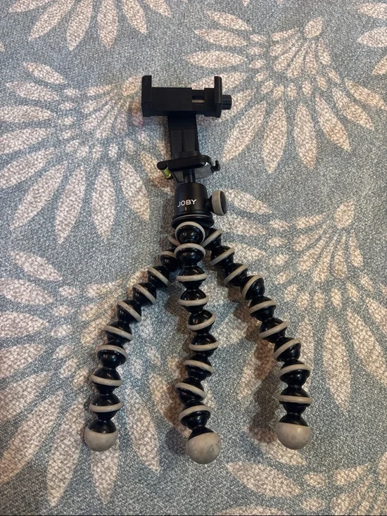 Flexible Tripod with Phone Mount - Black and Gray