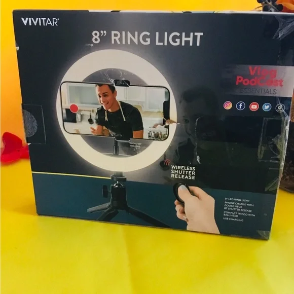Ring light 8” NEW IN OPEN BOX