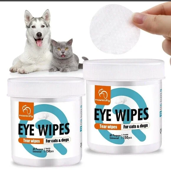 Havenfly Dog Ear Wipes, Eye Wipes for Cats, Dog Tear Stain Remover Wipes, Pet