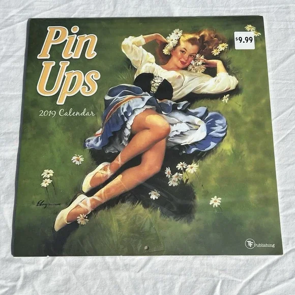 Turner Licensing, Pin Up 2019 Wall Calendar, 12'' X 12'', 12-Month Calendar NEW