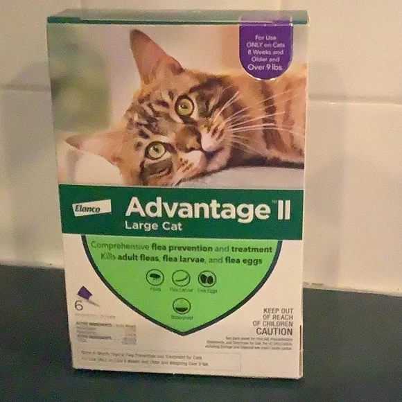 Advantage II Large Cat 6 months Flea Preventative. - New!