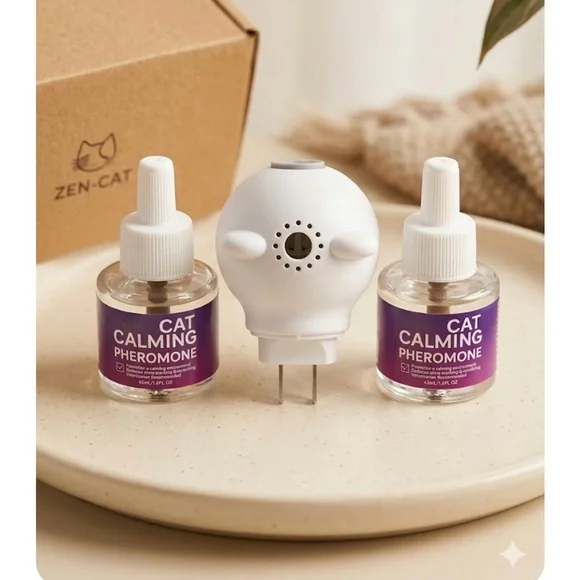 Clawzbey Cat Calming Diffuser with Refills Reduces Anxiety Stress 48ml 1.6 fl oz