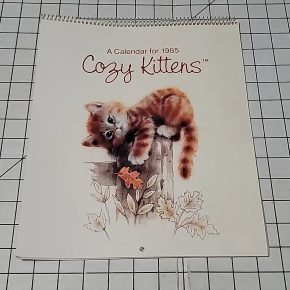 1985‎ Cozy Kittens Calendar, American Greetings - Vintage