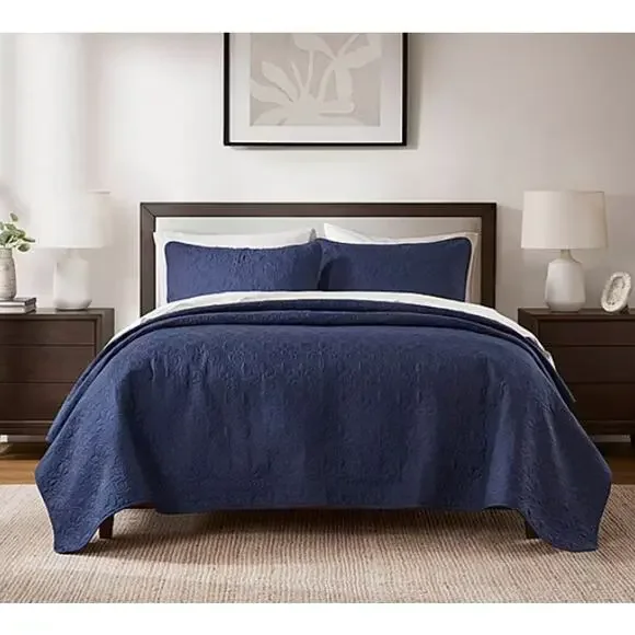 Madison Park Mansfield Antimicrobial Treated Reversible Quilt Set