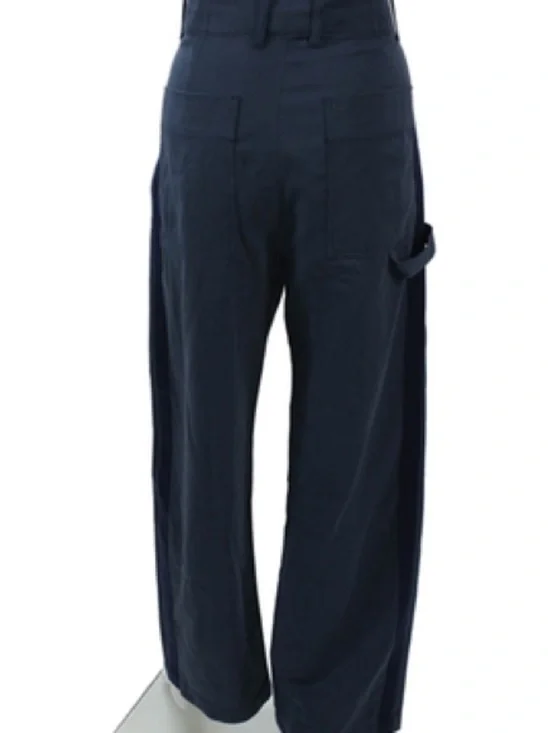 Zara Blue Wide Leg Side Stripe Carpenter Trousers Pants XL