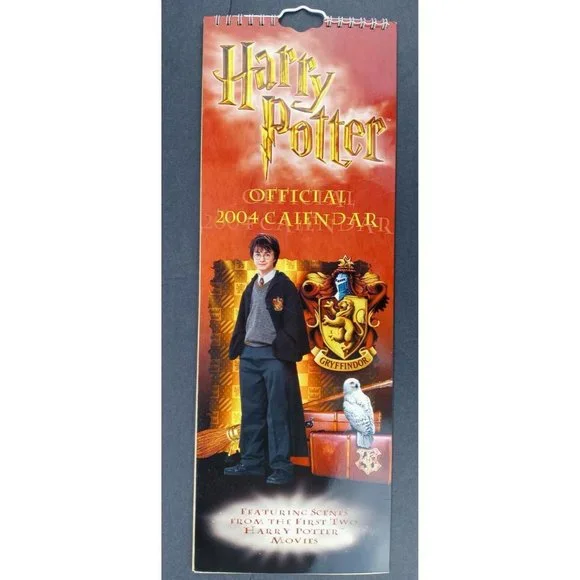 Harry Potter Long 2004 Wall Calendar From UK Vintage 16.5