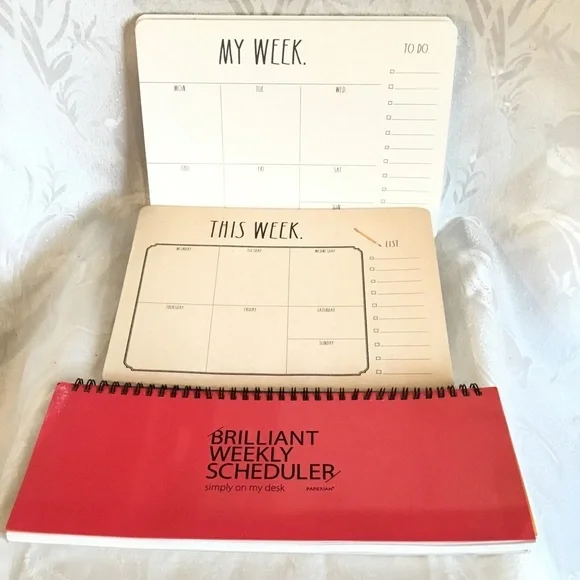 Bundle of Weekly Calendar Pads and Scheduler