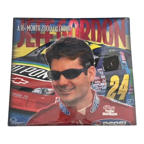 Jeff Gordon 2000 16-Month NASCAR Wall Calendar – Hometown Graphics - Sealed