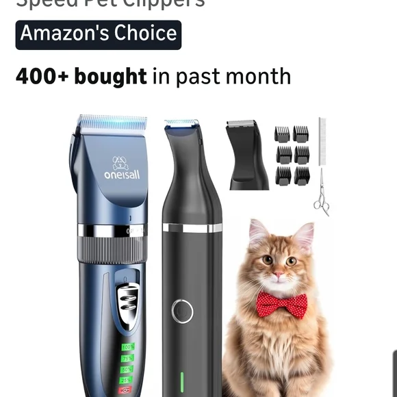 Onesall Pet Clippers Set - Blue and Black