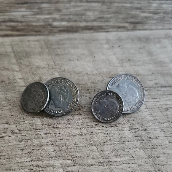 Dutch Wilhelmina Coin Cuff Links