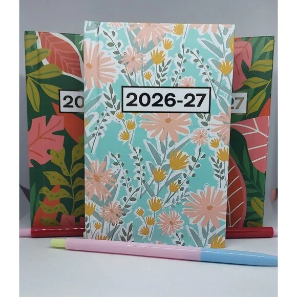 2026-27 Weekly/Daily Planner Set with Ballpoint Pens JAN 2026 thru DEC 2027 NWT