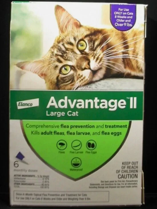 Elanco Advantage II Large Cat Over 9 lbs - 6 Monthly Doses
