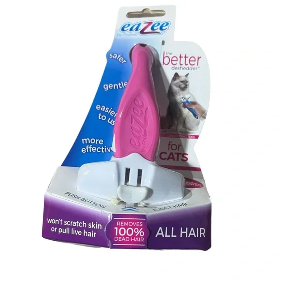 Eazee Cat DeShedding Pink Brush By Foolee