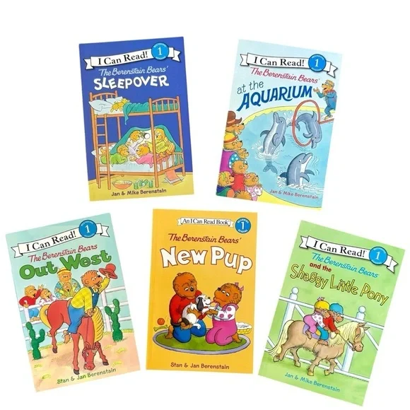 Five Level-1 Beginner Reading Books - The Berenstain Bears NWT