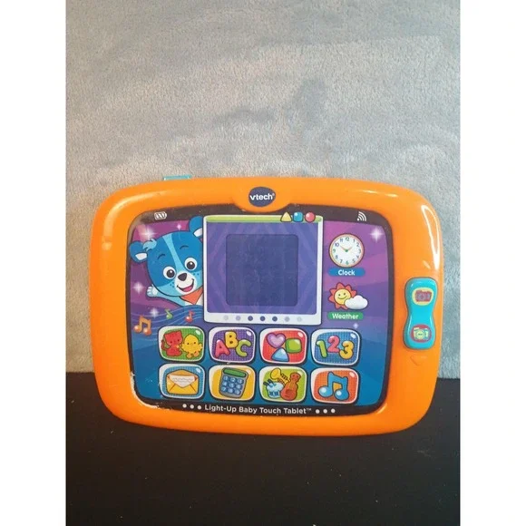 VTech Light-Up Baby Touch Tablet Orange‎ Interactive Learning Toy Music ABC 123
