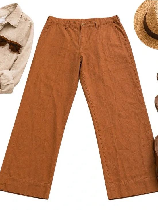 Bills Khakis Orange Cotton Chino Pants Mens 38 USA Made Coastal Preppy Style EUC