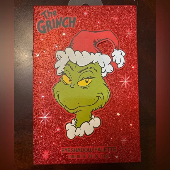 The Grinch Red Glitter Eyeshadow Palette by Taste Beauty