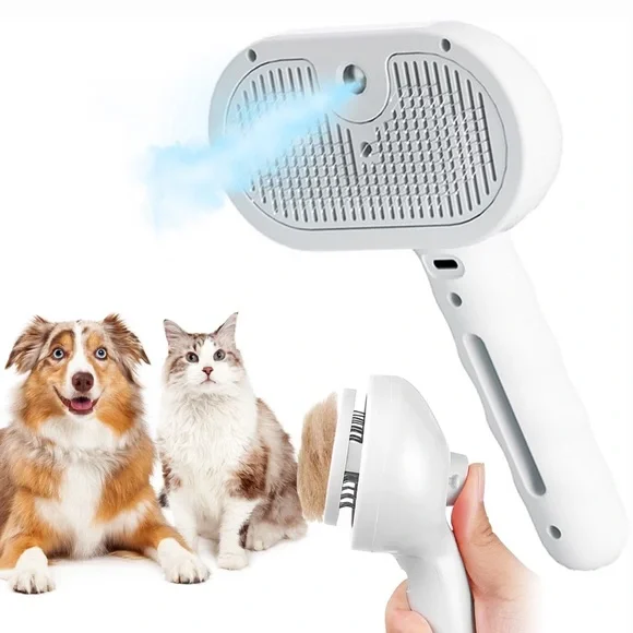 VIVIPAL Self Cleaning Dog & Cat Hair Steam Brush - NWT