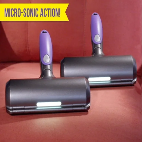 Sleek Black and Purple Cat Hair Remover Roller