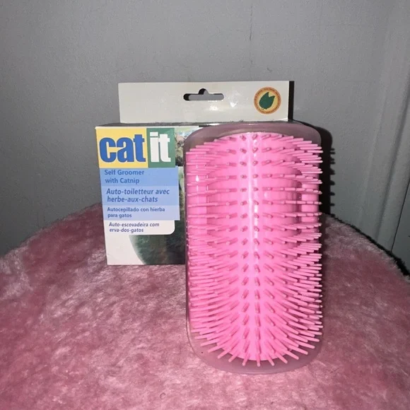 Amazon Pink Cat Self Groomer with Catnip