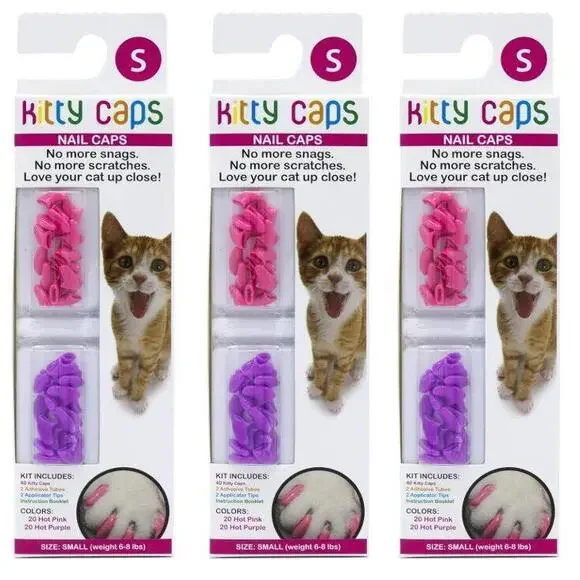 Nail Caps for Cats -Stop scratching kit Xtra Small 2 New Kits