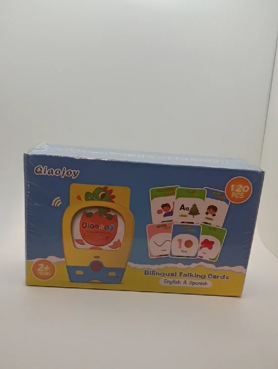 Qiaojoy 2+ Year Olds Bilingual 120 Piece English/Spanish Talking Cards Sealed!