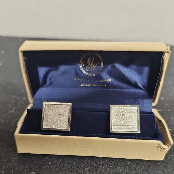 SACKVILLE & JONES SILVER TONE CUFFLINKS BFPM-01-127