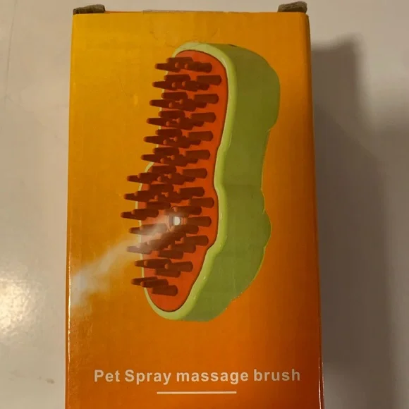 Green Pet Grooming Tool with Spray Massage Brush