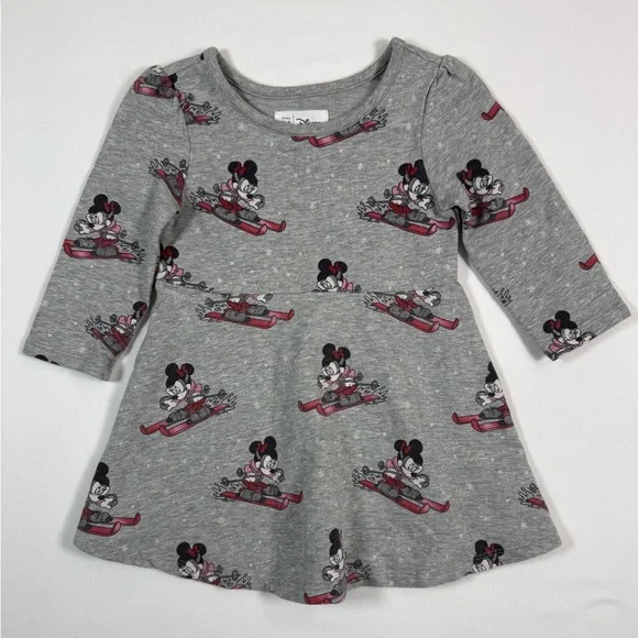 GAP x DISNEY Minnie Mouse Ski Dress Long Sleeve Toddler 18-24 Months Winter‎
