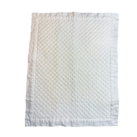 Charter Club White Quilted Pillow Sham Queen Cotton Bedding Cover