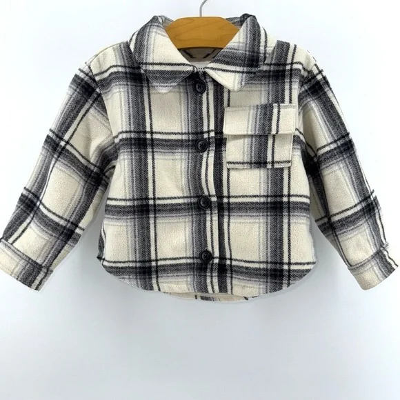 Baby Gap Black and Ivory Wool Shacket