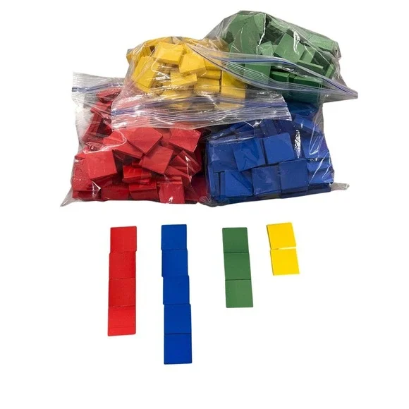 Wooden Math Manipulatives Blocks, Counting, Pattern, Sorting, Learning Classroom