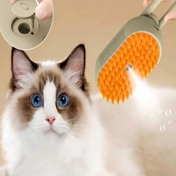 3 in 1 Steamy Hair Brush with Steamer - Suitable for Cats, Dogs, and All Pets