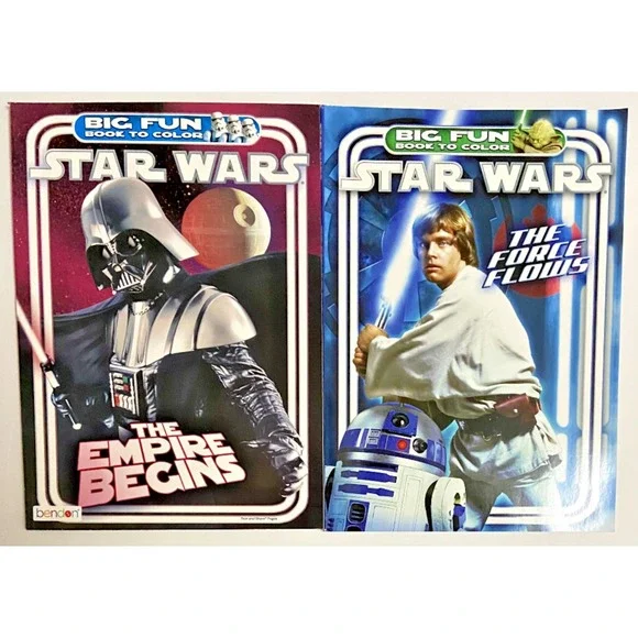 Star Wars Darth Vader & LUKE SKYWALKER Big Fun‎ Books To Color