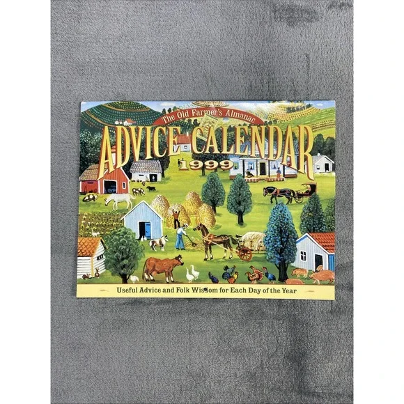 Vintage The Old Farmer's Almanac Calendar of Everyday Advice 1999 Rare Very Good