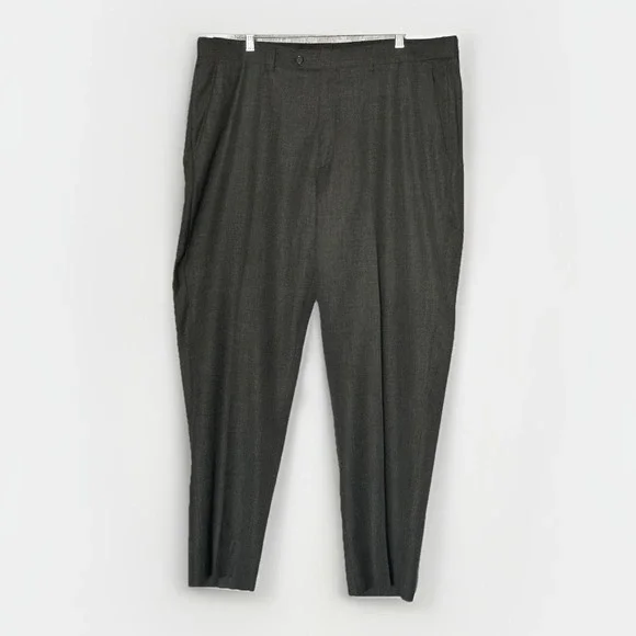 Bertolini‎ B66051 Gray Wool Silk Blend Dress Pants Mens 41x30 Tailored