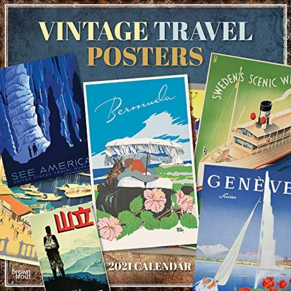 2021 Vintage Travel Posters Calendar